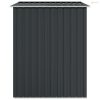Antracitszürke horganyzott acél kerti fészer 205 x 129 x 183 cm
