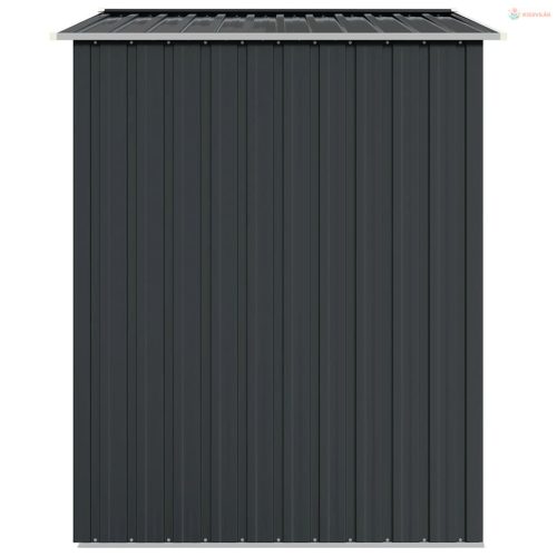 Antracitszürke horganyzott acél kerti fészer 205 x 129 x 183 cm