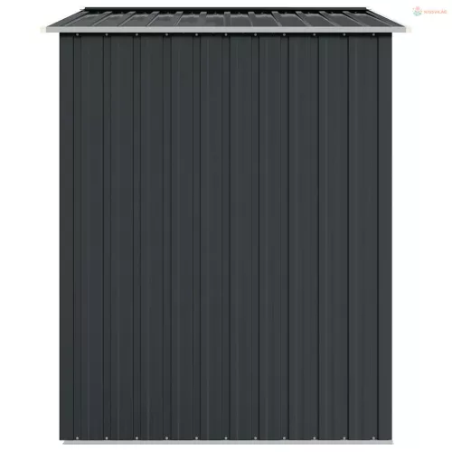Antracitszürke horganyzott acél kerti fészer 205 x 129 x 183 cm