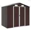 Barna horganyzott acél kerti fészer 205 x 129 x 183 cm