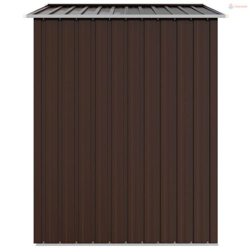 Barna horganyzott acél kerti fészer 205 x 129 x 183 cm