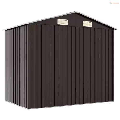 Barna horganyzott acél kerti fészer 205 x 129 x 183 cm