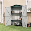 Zöld horganyzott acél kerti fészer 116x45x175 cm