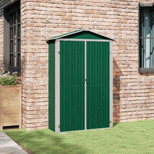 Zöld horganyzott acél kerti fészer 116x45x175 cm