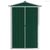 Zöld horganyzott acél kerti fészer 116x45x175 cm