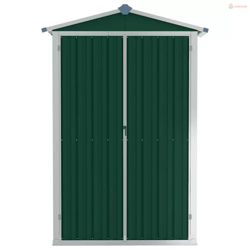 Zöld horganyzott acél kerti fészer 116x45x175 cm