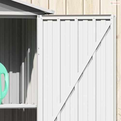 Szürke horganyzott acél kerti fészer 116x45x175 cm