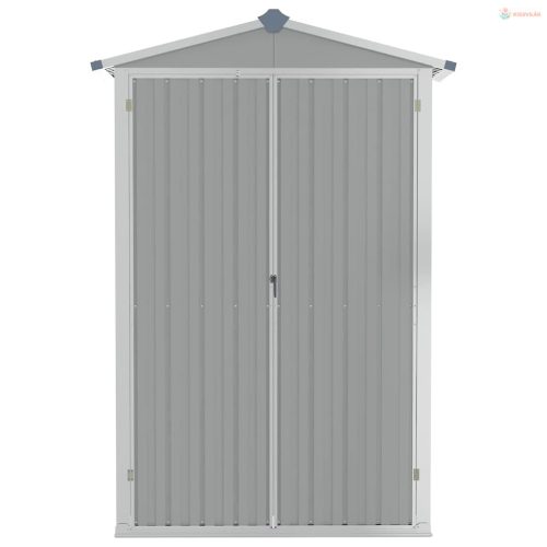 Szürke horganyzott acél kerti fészer 116x45x175 cm