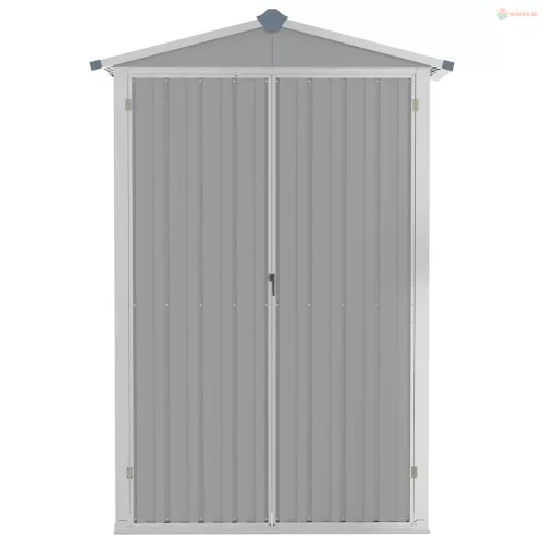 Szürke horganyzott acél kerti fészer 116x45x175 cm