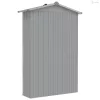 Szürke horganyzott acél kerti fészer 116x45x175 cm