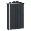 Antracitszürke horganyzott acél kerti fészer 116x45x175 cm