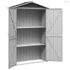 Antracitszürke horganyzott acél kerti fészer 116x45x175 cm