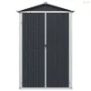 Antracitszürke horganyzott acél kerti fészer 116x45x175 cm