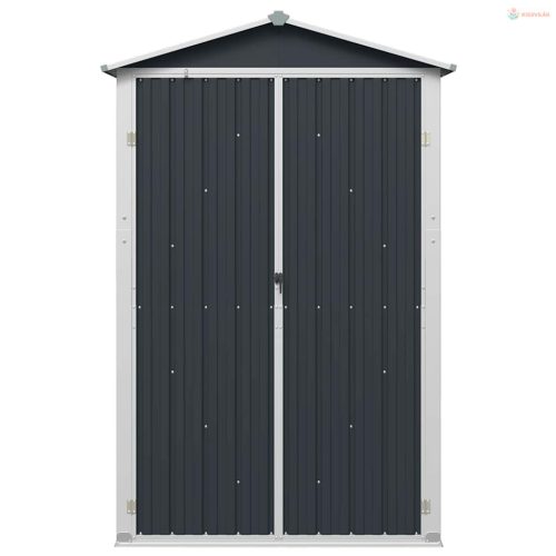 Antracitszürke horganyzott acél kerti fészer 116x45x175 cm