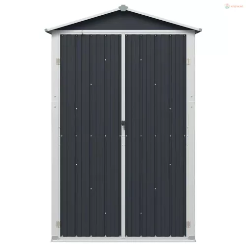 Antracitszürke horganyzott acél kerti fészer 116x45x175 cm