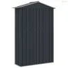 Antracitszürke horganyzott acél kerti fészer 116x45x175 cm