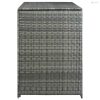 Antracit polyrattan dupla tároló gurulós kukához 148x77x111 cm