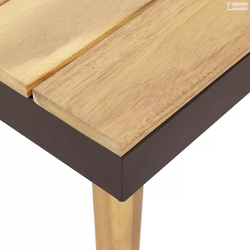 8 személyes tömör akácfa kerti társalgószett párnákkal