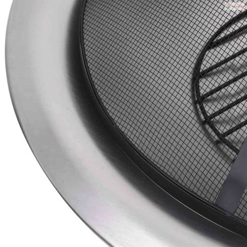 Rozsdamentes acél kültéri tűztál grillráccsal 76 cm