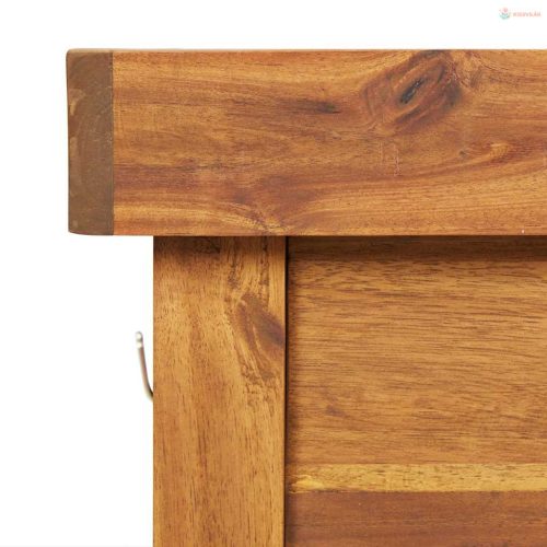 Tömör akácfa kerti munkapad cink asztallappal