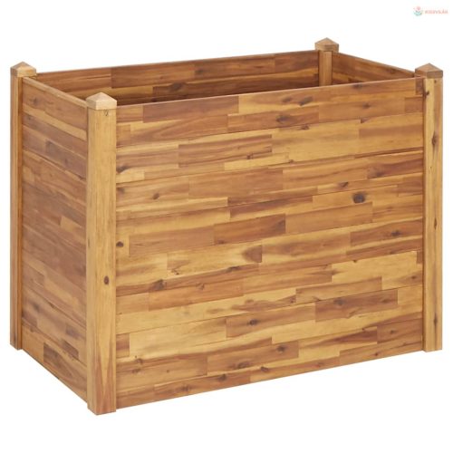 Tömör akácfa kerti magaságyás 110 x 60 x 84 cm