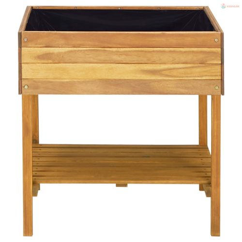 Kerti tömör akácfa magaságyás 78,5 x 58,5 x 78,5 cm