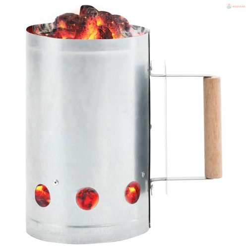 Horganyzott acél begyújtókémény faszenes grillezőhöz