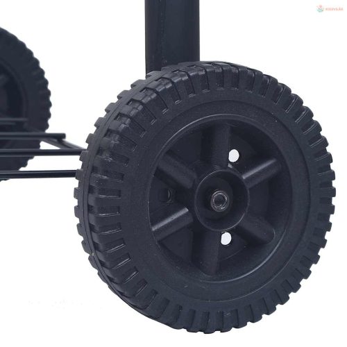 Fekete faszén tüzelésű grillsütő alsó polccal