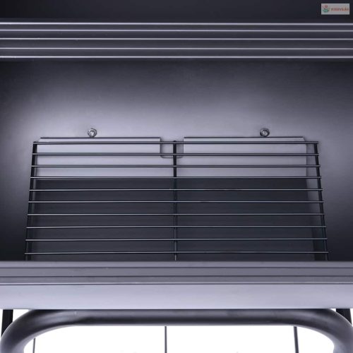 Fekete faszén tüzelésű grillsütő alsó polccal