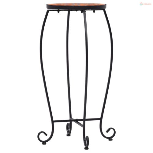 3 db terrakotta kerámia mozaik asztal