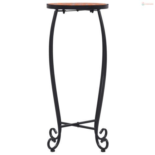 3 db terrakotta kerámia mozaik asztal