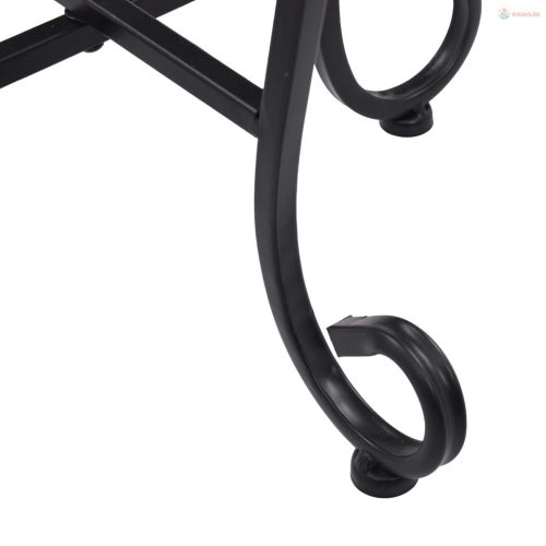 3 db kék és fehér kerámia mozaik asztal