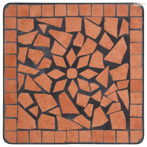 Terrakotta kerámia mozaik kisasztal