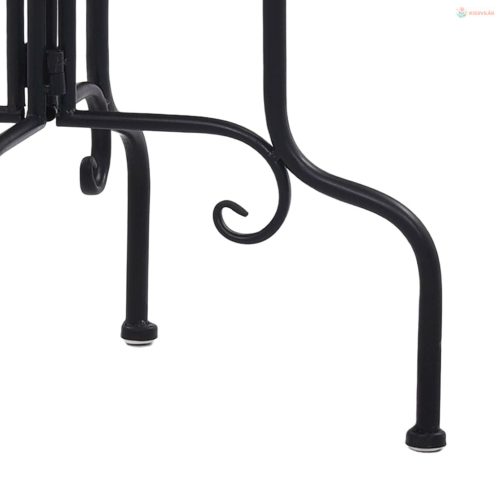 Fekete és fehér kerámia mozaik kisasztal