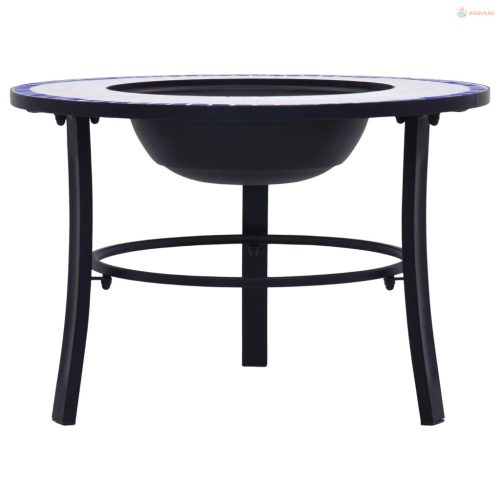 Kék és fehér kerámia mozaik tűztál 68 cm