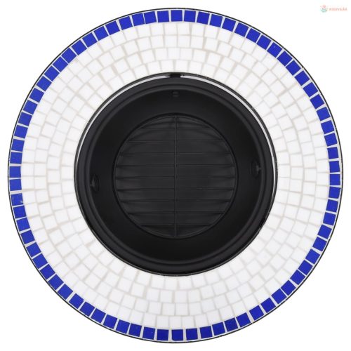 Kék és fehér kerámia mozaik tűztál 68 cm