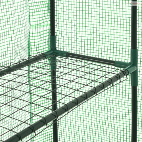 Acél melegház 12 polccal 143 x 214 x 196 cm
