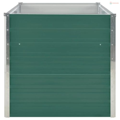 Zöld horganyzott acél kerti magaságyás 160 x 80 x 77 cm