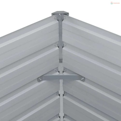 Zöld horganyzott acél kerti magaságyás 160 x 80 x 77 cm