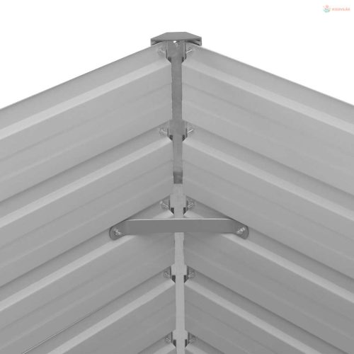 Zöld horganyzott acél kerti magaságyás 100 x 100 x 77 cm