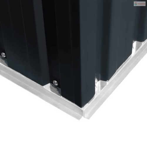 Antracitszürke acél kerti fészer