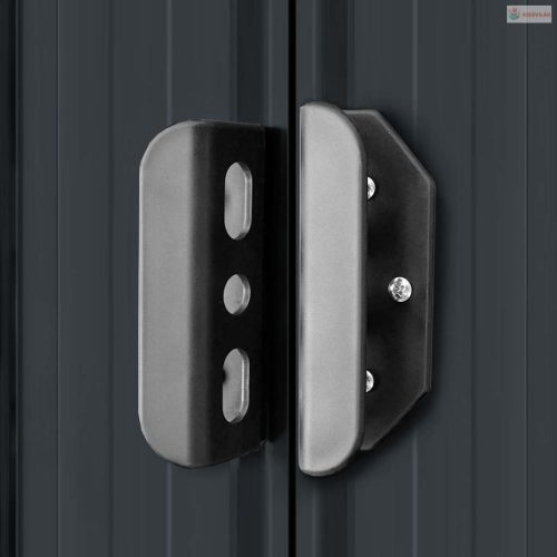 Antracitszürke acél kerti fészer