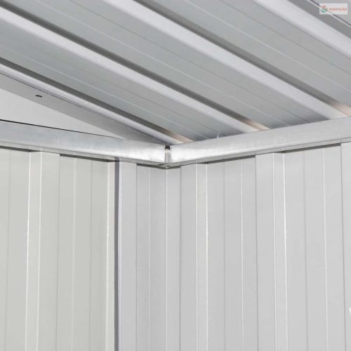 Antracitszürke acél kerti fészer