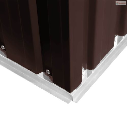 Barna acél kerti fészer 194 x 121 x 181 cm