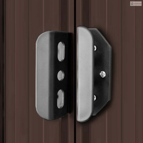 Barna acél kerti fészer 194 x 121 x 181 cm