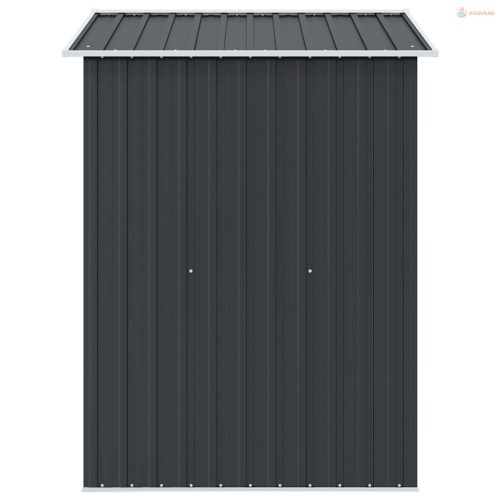 Antracitszürke acél kerti fészer 204 x 132 x 186 cm