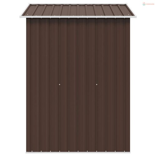 Barna acél kerti fészer 204 x 132 x 186 cm
