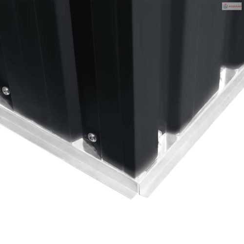 Antracitszürke acél kerti fészer 257 x 205 x 178 cm