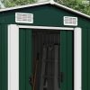 Zöld horganyzott acél kerti fészer 257 x 990 x 181 cm