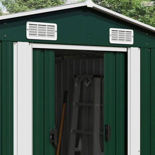 Zöld horganyzott acél kerti fészer 257 x 990 x 181 cm